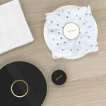 Magnetic napkin holder black and white design top view