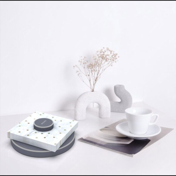 Magnetic napkin holder dark grey design table photo 3