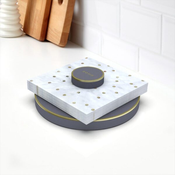 Magnetic napkin holder dark grey kitchen photo