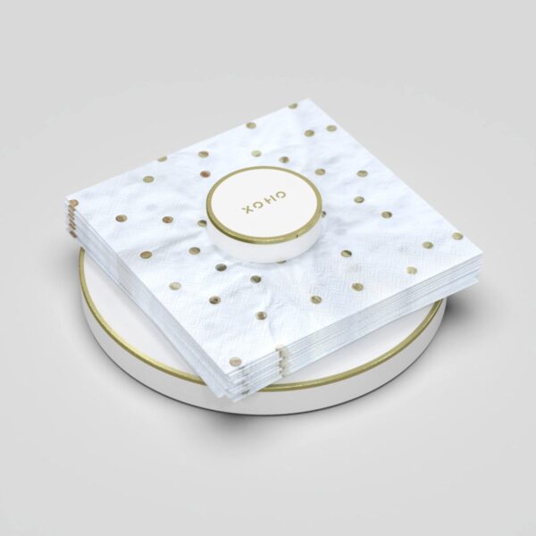 Magnetic napkin holder white design 2