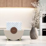 Modern napkin holder design gold and beige in kitchen