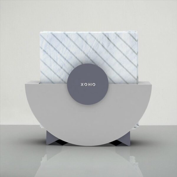 Modern napkin holder design grey 2