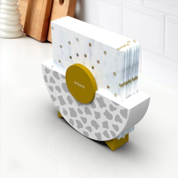 Modern napkin holder design grey and beige