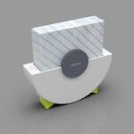 Modern napkin holder design grey and white 3
