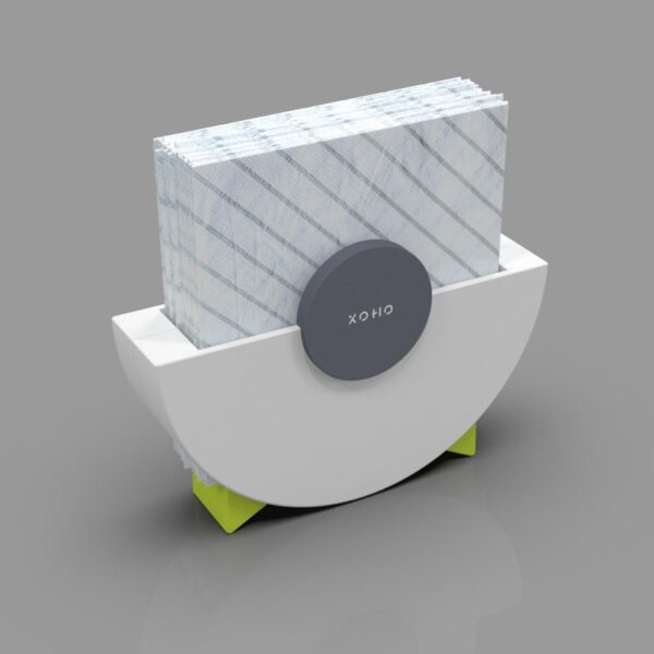 Modern napkin holder design grey and white 3