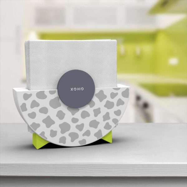 Modern napkin holder design grey and white 7
