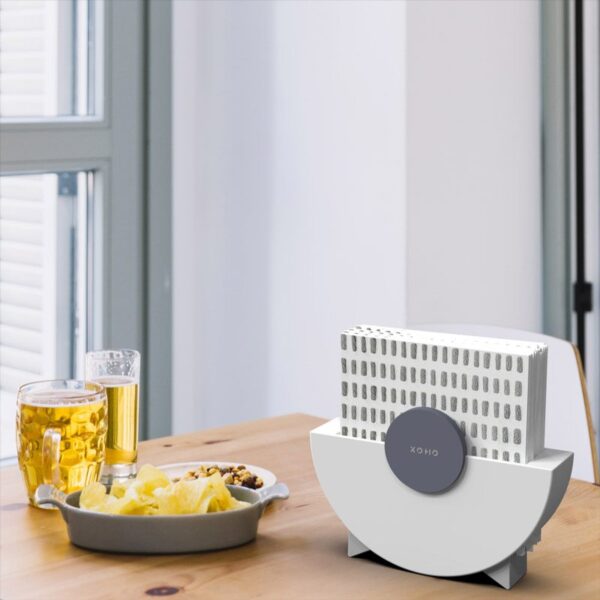 Modern napkin holder designwhite and grey in kitchen