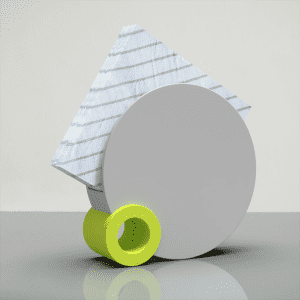 round napkin holder grey and green