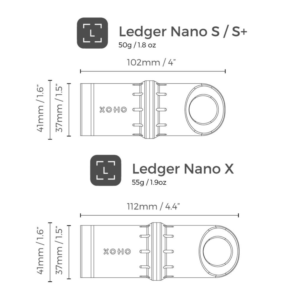 ledger nano case dimensions