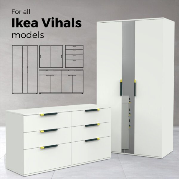 ikea vihals set large drawer handle mjuka
