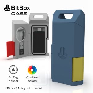 Bitbox wallet case airtag holder open close