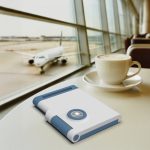 passport holder airport table