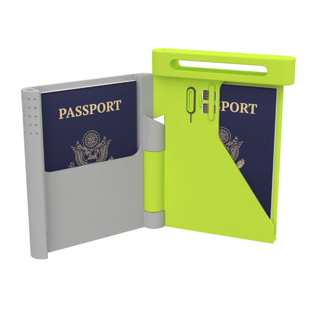 passport holder hard plastic wallet