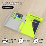 passport holder layout open