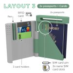 passport holder layout open up
