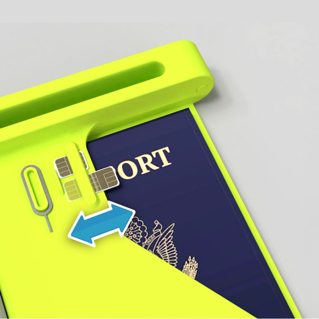 passport holder with sim card slots