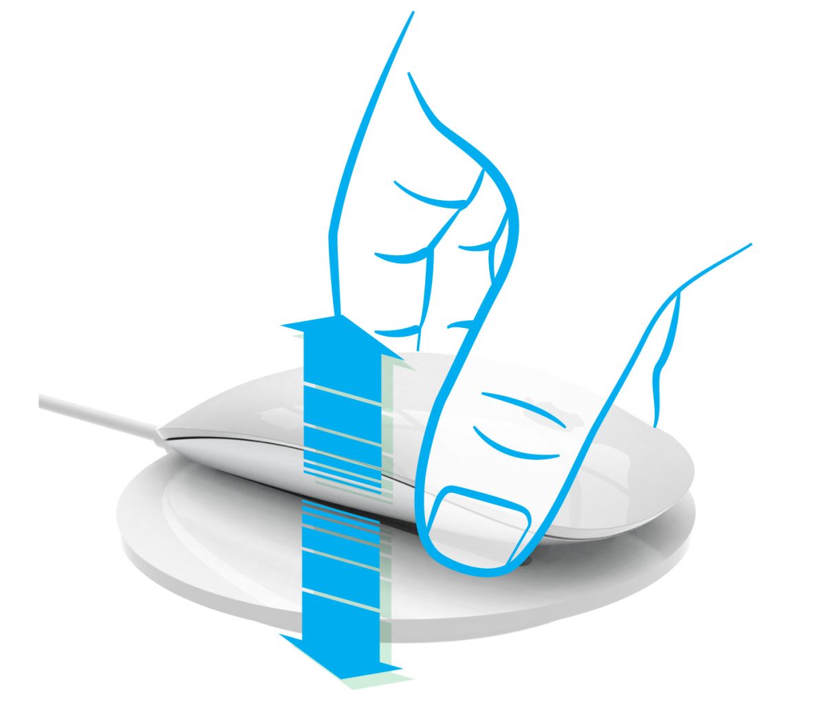 magic mouse charging dock in use