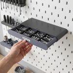 ikea skadis XL shelf hidden drawer labels fasteners