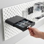 ikea skadis large shelf hidden drawer fasteners