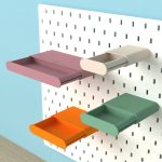 ikea skadis shelf drawer open