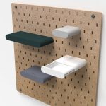 ikea skadis shelf drawer open