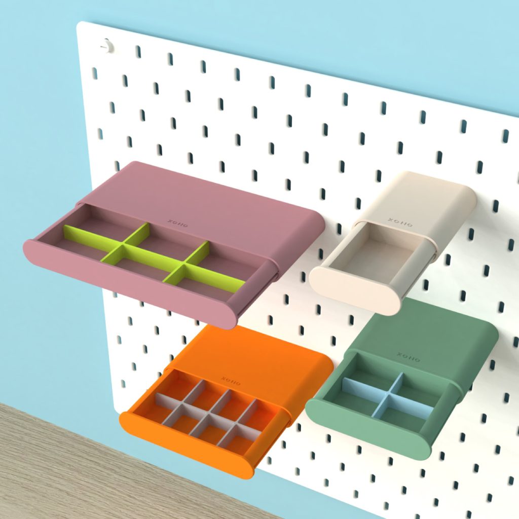 ikea skadis shelf drawer with divider inserts