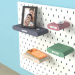 ikea skadis shelf drawer with label holder accessories