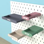 ikea skadis shelf drawer with label holder all sizes open