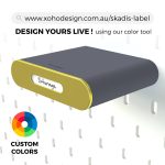 ikea skadis shelf drawer with label holder colors