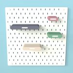 ikea skadis shelf drawer with label holder front