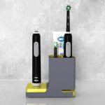 electric toothbrush holder charger grey