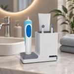 electric toothbrush holder with charger bathroom