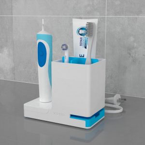 electric toothbrush holder with charger bathroom