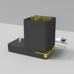 electric toothbrush holder with charger black