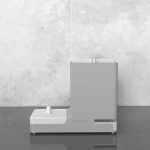 electric toothbrush holder with charger grey front