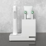 electric toothbrush holder with charger grey front