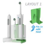 electric toothbrush holder with charger layout