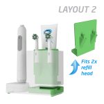 electric toothbrush holder with charger layout