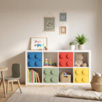 ikea kallax door overlays girls study room colorful