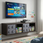 ikea kallax door overlays tv room