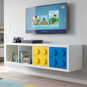 ikea kallax door overlays tv room
